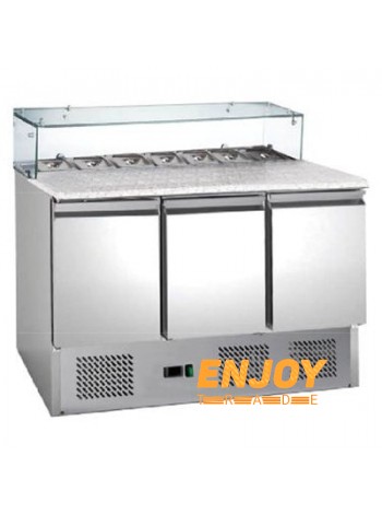 Саладетта с гранитной поверхностью и стеклом Hurakan HKN-GXSD3GN-GC